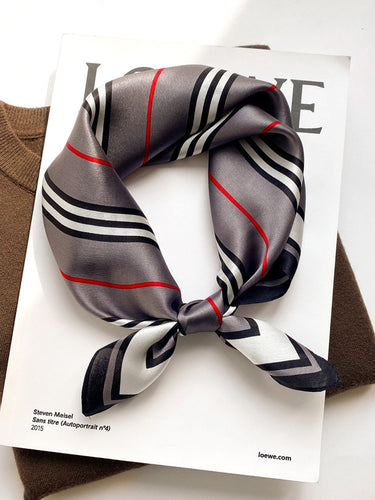 Vintage Square Striped Scarf