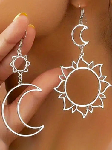 Hohlkarme Sun & Moon Quasten Tasseled Ohrdrop Accessoires