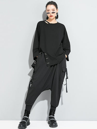 元の固体不規則性Tシャツのトップ
