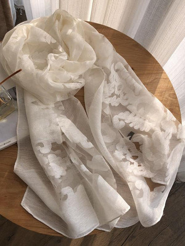 Simple Imitated Silk Fabric Shawl Scarf