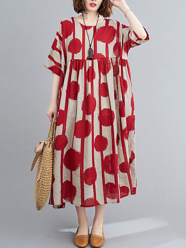 Robe MIDI à col rond à collier divisé d'origine