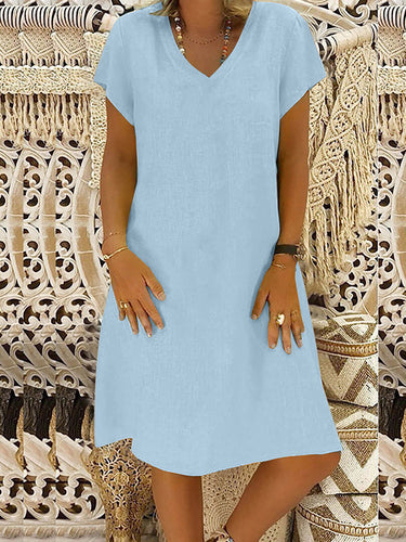 A-Line LOOD SOLD SOLD V-NECK MIDI Dresses