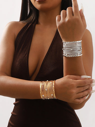 Accessori per bracciale ad anello geometrici pietre di corna