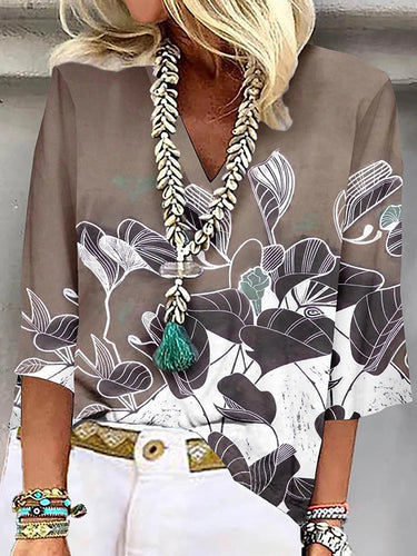 T-shirts en vlours de fleurs plus en vrac