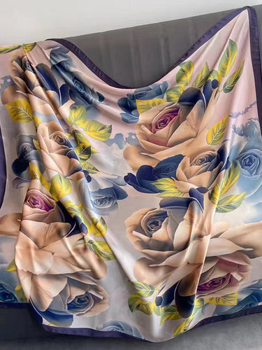 花柄のヘッドバンドスカーフ