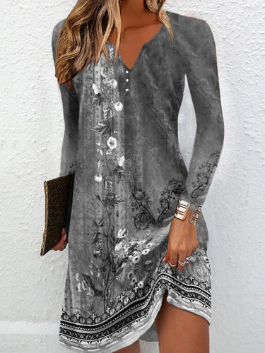 Mangas compridas LONE FLORAL IMPRESSO MINI VESTES