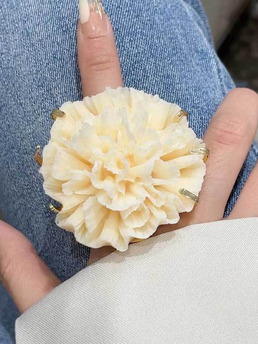 Flower Shape Pleated Rings Accessories