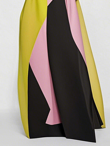 A-line loor loollock block blocked split-coint-coint route-alci maxi dresses