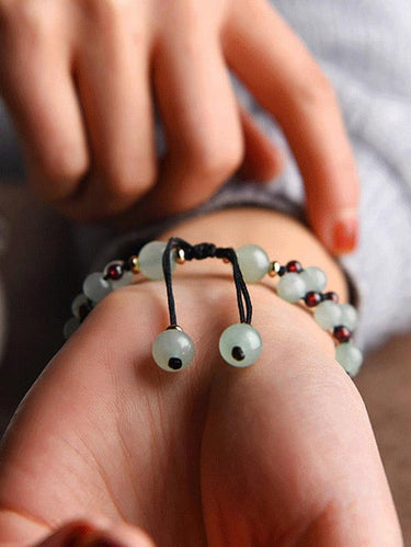Pulseira de granada de crochê fresca