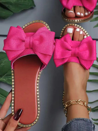 Bowknot Open Toe Splip-Joint Pantors