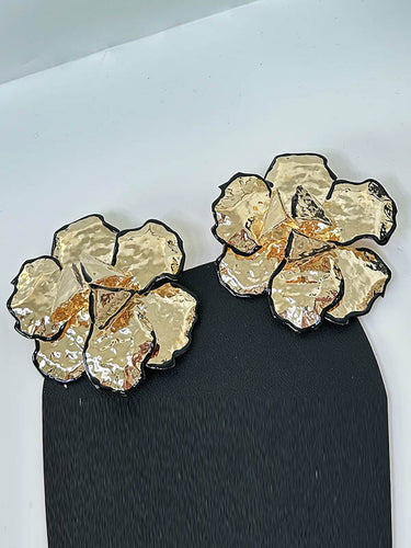 Accesorios de aretes geométricos de forma de flores