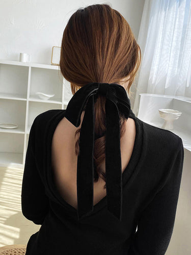 Accessoires de cheveux de couleur unie à bowknot
