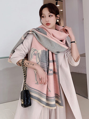 Personnalité Scarf de châle imprimé de dessins animés chauds