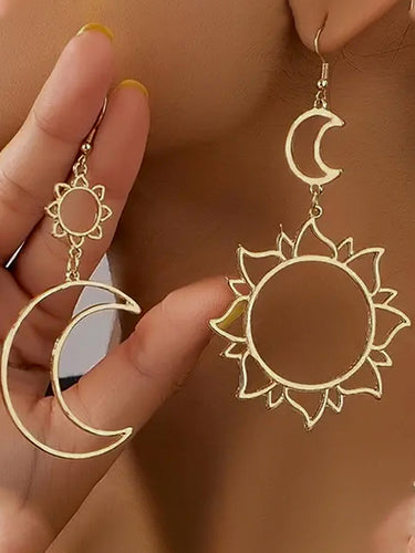 中空のソリッドカラーサン＆ムーンタッセルドロップアクセサリー