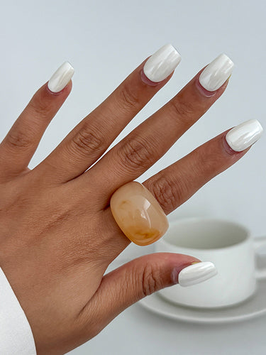 1718807 Geometric Shiny Slightly Sheer Rings Accessories