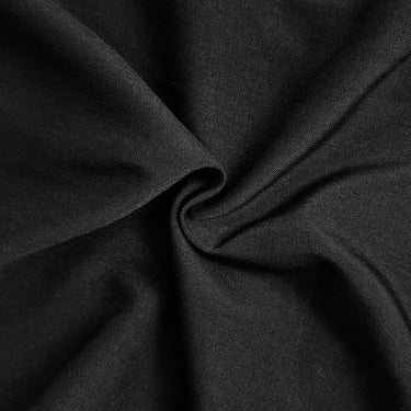 A-Line High Waisted Pleated Pockets Solid Color Zipper Stand Collar Maxi Dresses