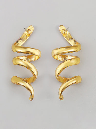 1491043 Solid Color Spirality Earrings Accessories