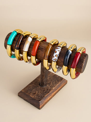 1717671 Contrast Color Geometric Bracelet Accessories