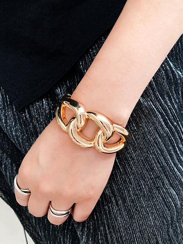 Normcore Geometric Hollow Solid Color Bracelet Accessories