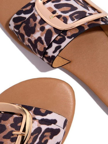 1787218 Buckle Leopard Slippers