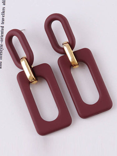 1726730 Geometric Hollow Earrings Accessories
