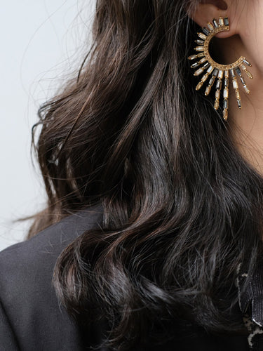 Accessori originali di orecchini zirconi a colori a contrasto