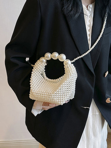 Bolsas de color sólido con cuentas bolsos de bolsos para bolsos de hombro