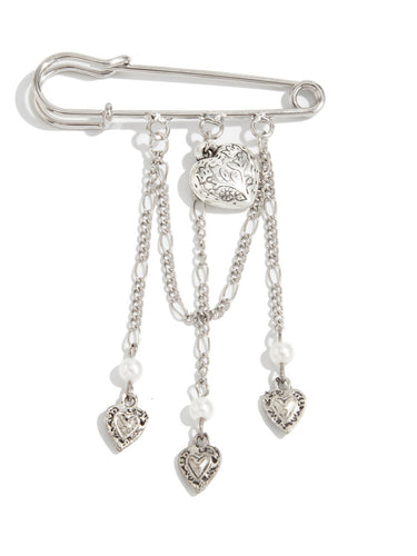 1782077 Heart Shape Brooch Accessories