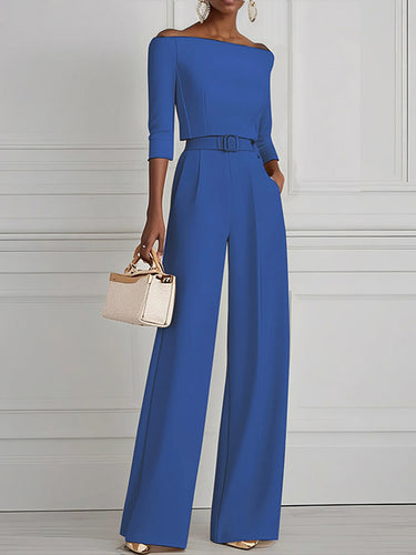 High Waisted Straight Leg Pleated Solid Color Split-Joint Pants Trousers