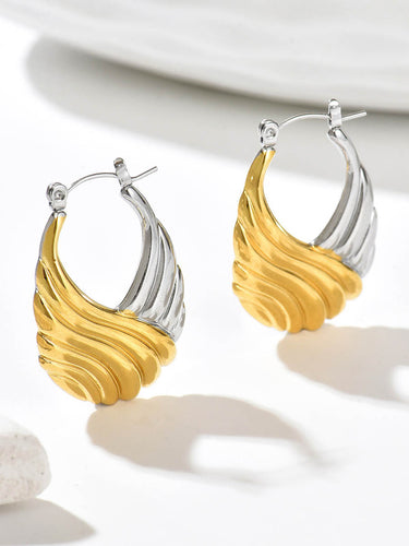 1774183 Geometric Textured Earrings Accessories