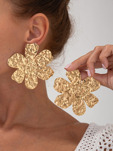 1729287 Irregularity Flower Shape Earrings Accessories