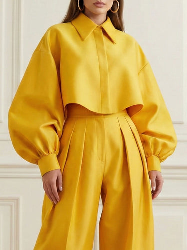 الأكمام الطويلة فضفاضة زر مطوية صلبة صلبة بلوزات القمصان الطاشية القمصان