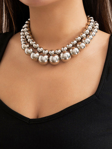 Color de contraste de cuentas Accesorios del collar delicada Dos piezas