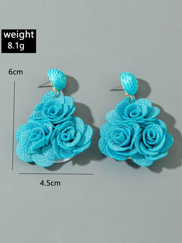 1786548 Flower Shape Drop Earrings