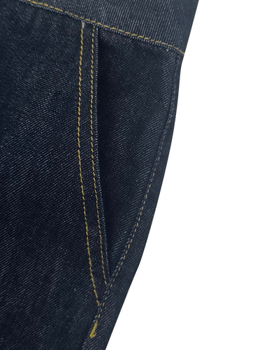 Loose Wide Leg Pleated Pockets Jean Pants Bottoms