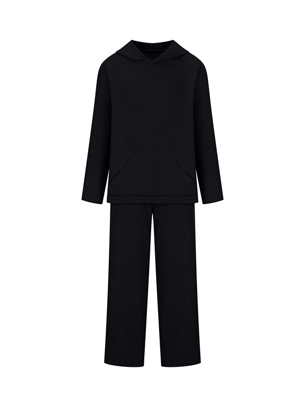 Solid Color Round Neck Long Sleeve Bow Loose Sweatshirts