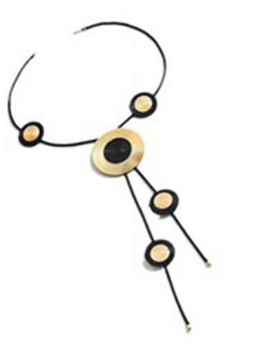 1758079 Geometric Round Cut Necklaces Accessories