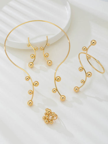 1732631 Irregularity Line Rhine Stones Accessories Sets