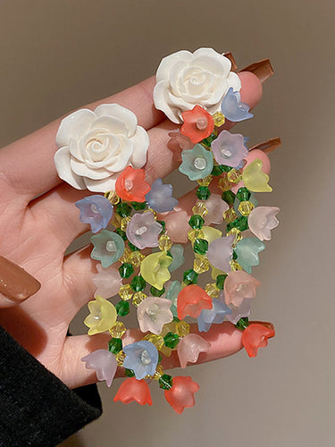 بيان أقراط الأزهار متعددة الألوان