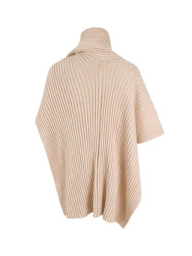 Lockere, asymmetrische, einfarbige Pullover mit hohem Kragen und geteilten Nähten