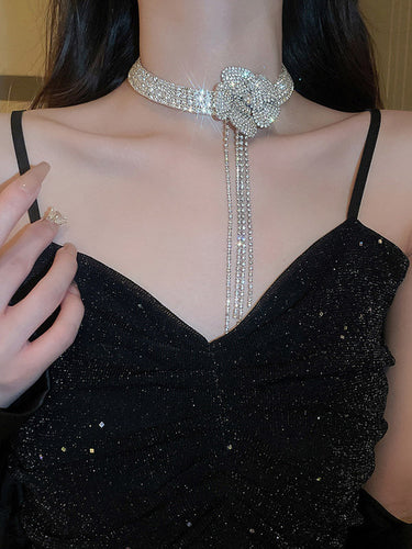 Flower Shine Stones Collares Tasseled Accesorios