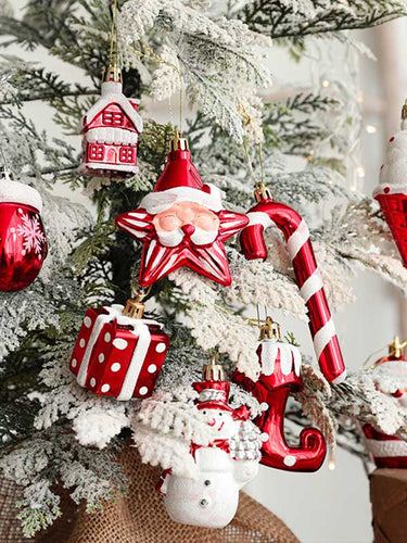2 PCSニュースノーマンハウスアイスクリームクリスマスクリスマスツリーデコレーションペンダント