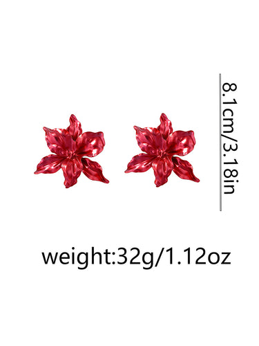 1733914 Flower Shape Earrings Accessories