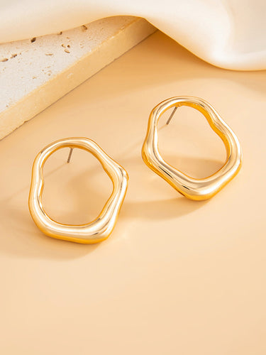 1719090 Irregularity Shiny Earrings Accessories