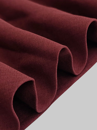 A-Line High Waisted Buttoned Pockets Solid Color Split-Joint Stand Collar Midi Dresses