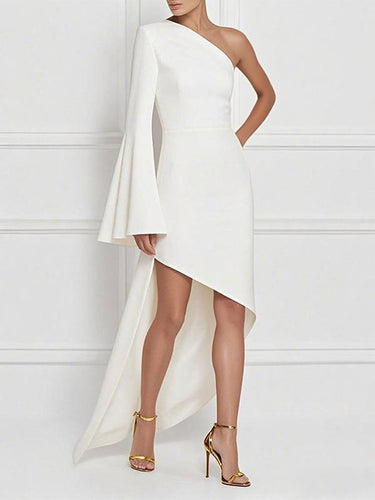 long sleeve high low maxi dress Guess Women's Shelia V-Neck Long-Sleeve High-Low Dress - SERENE MOSAIC