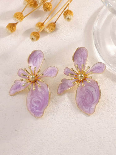 1750125 Irregularity Flower Shape Earrings Accessories