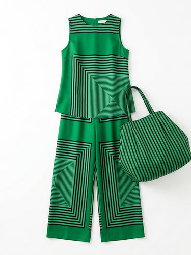 1761597 Loose Sleeveless Round-Neck Vest Top