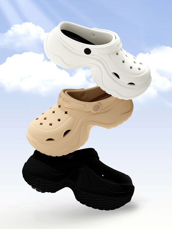 Hollow Round Cut Crocs Platform Shoes Sandals – Uoozee official