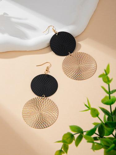 1758069 Geometric Round Cut Earrings Accessories Necklaces Accessories Two Pieces Set